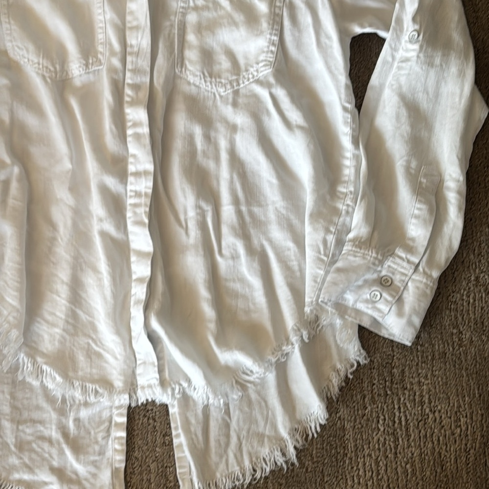 Little Gem White Button-Up Shirt - Picture 3 of 6